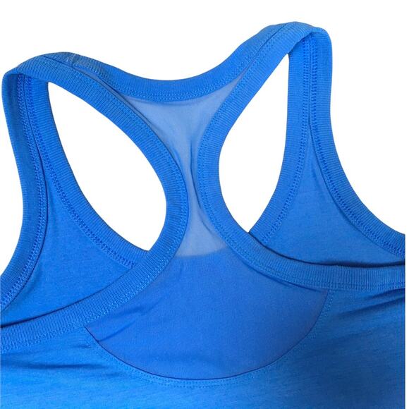 Athletic Works Tank Top Blue Sleeveless Racerback Mesh Back Activewear Womens XS - Picture 6 of 6
